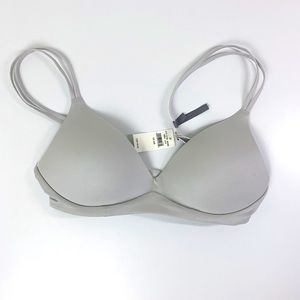 aerie Soft Grey Wireless Push Up Bra